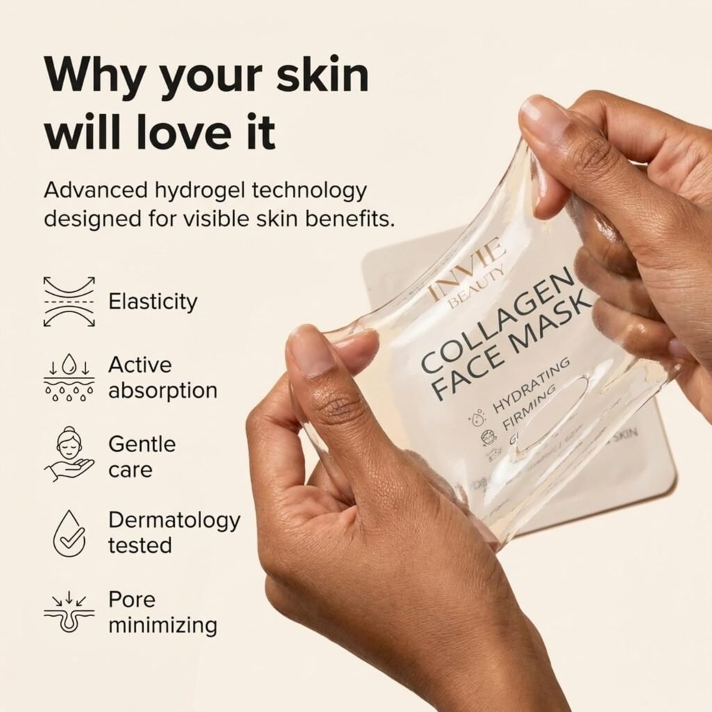 Best Collagen Face Mask 5 Pack - The Ultimate Overnight Hydration Secret 1000187630