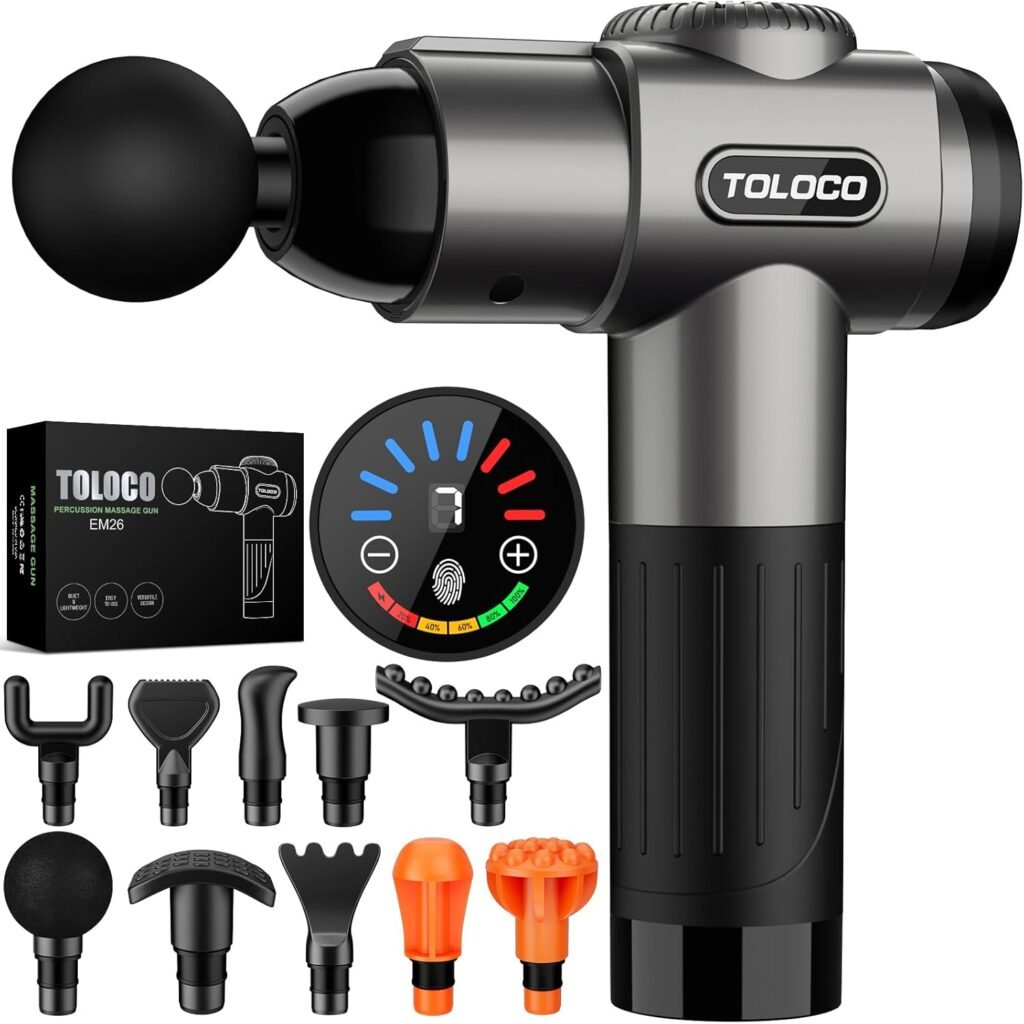 TOLOCO Massage Gun – Powerful Deep-Tissue Massage for Muscle Relaxation 71teq5qbfzl. ac sl1500 (2)