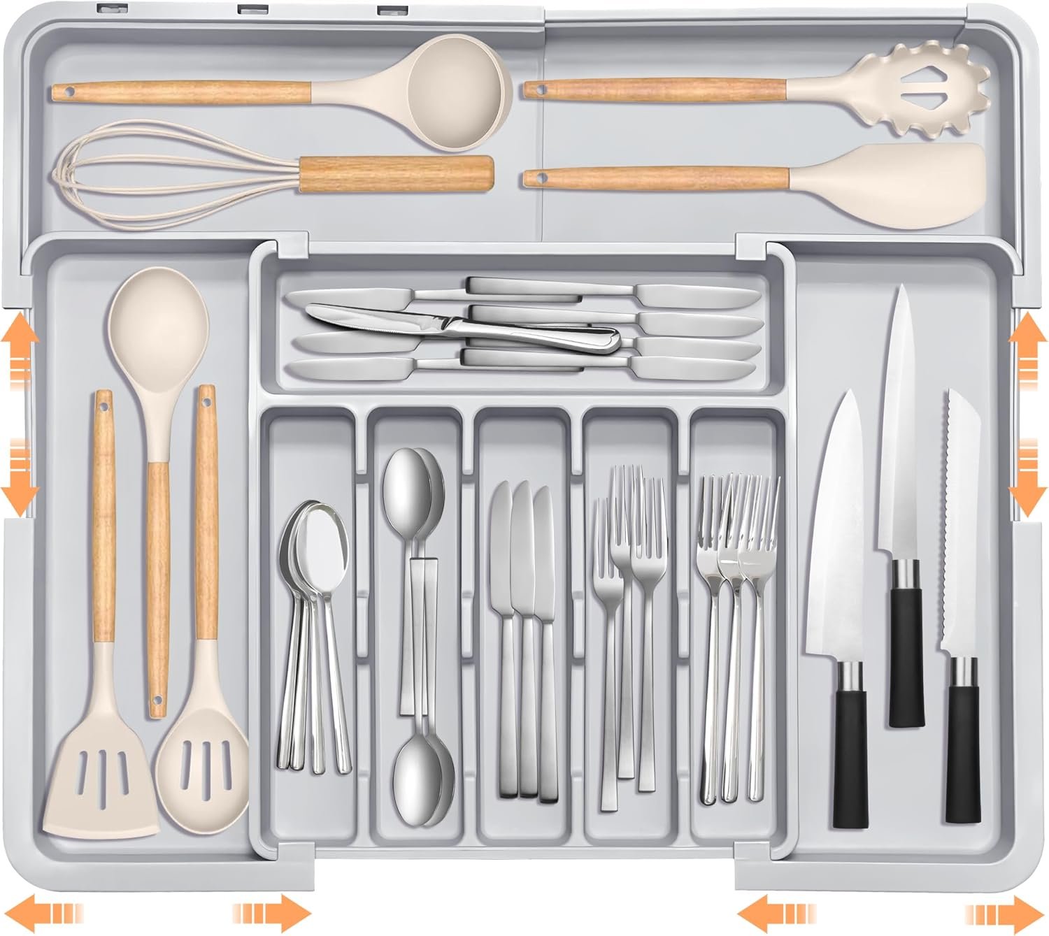 Silverware Drawer Organizer – Expandable Kitchen Storage